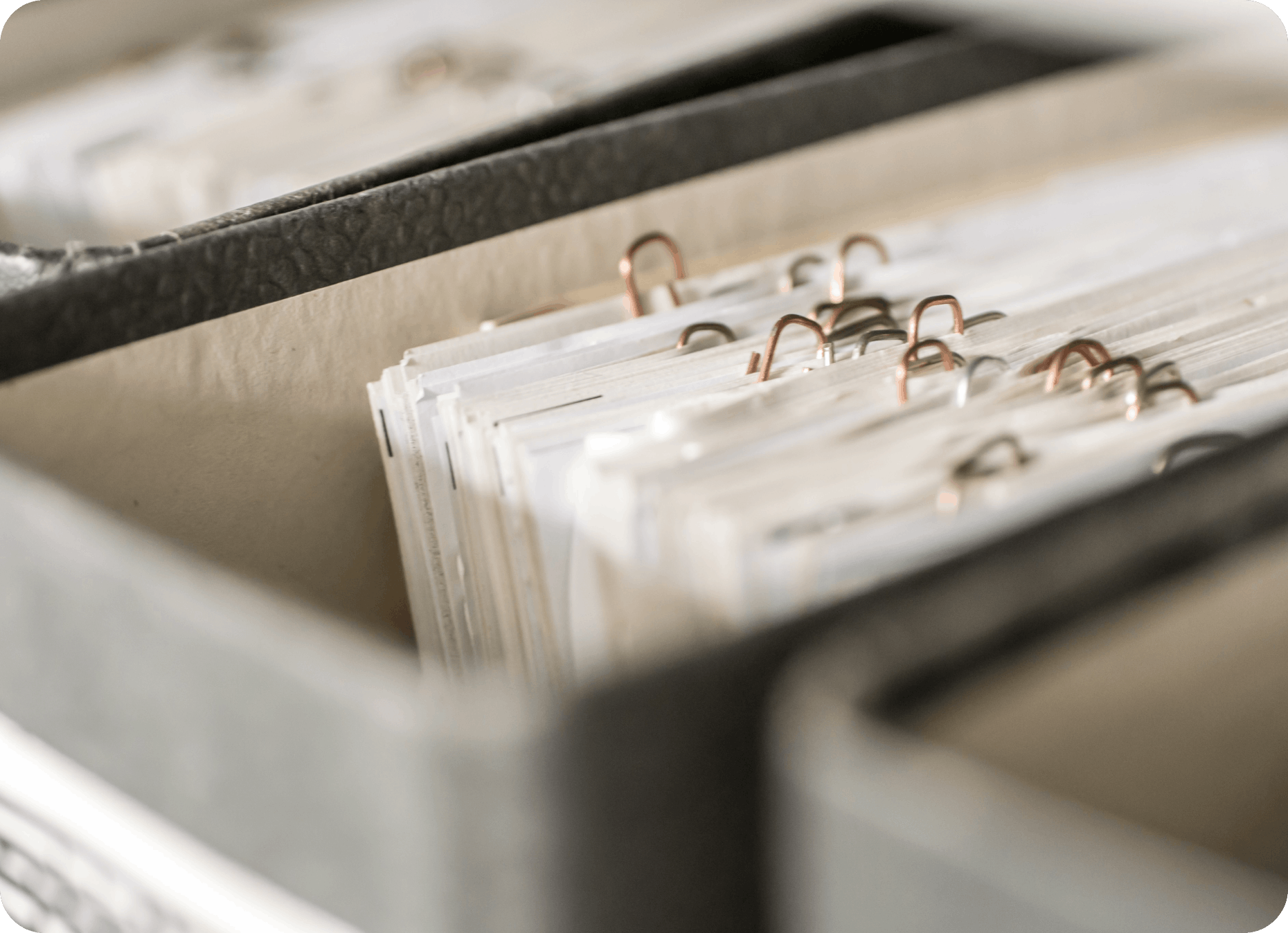 Box with documents